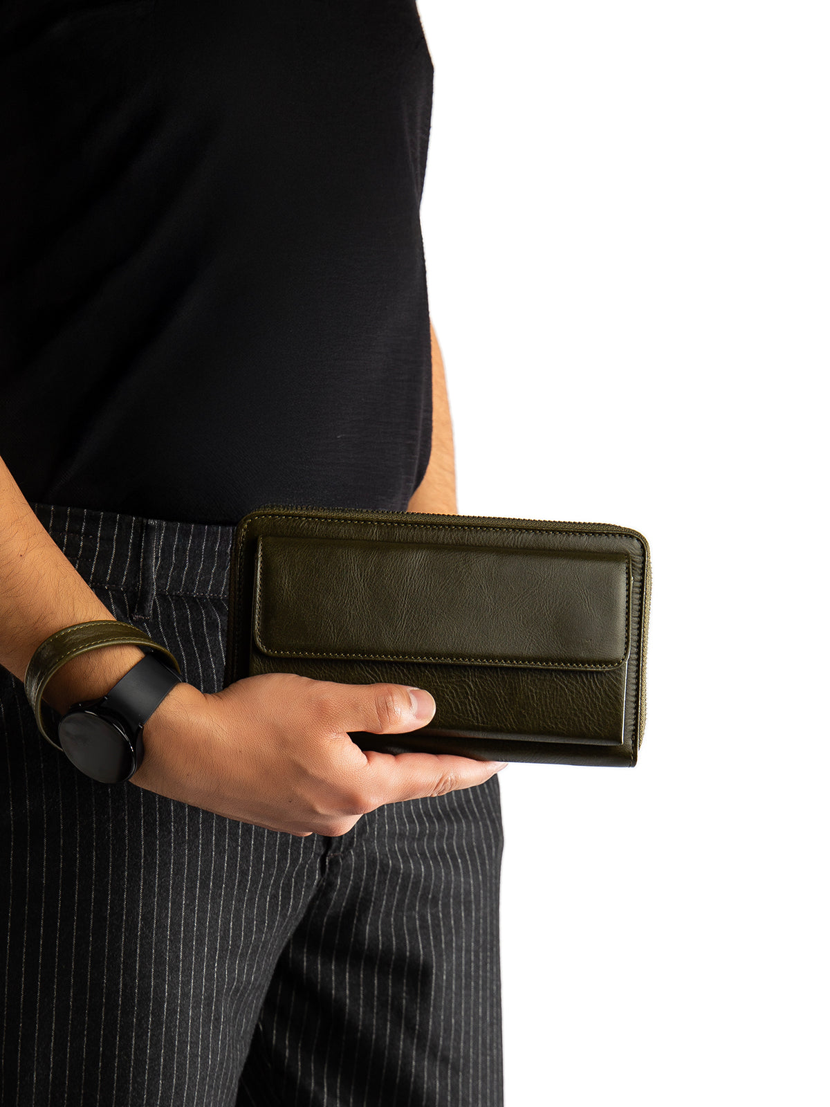 Modric Hakiki Deri Fermuarlı Portföy El Çantası