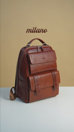 Milano 9522  Hakiki Deri Seyahat Sırt Çantası