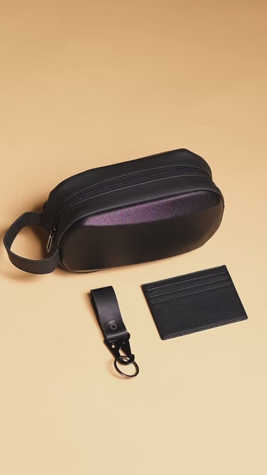 Branco Kabuk Detaylı El Çantası Üçlü Set+ Deri Kartlık+ Deri Anahtarlık