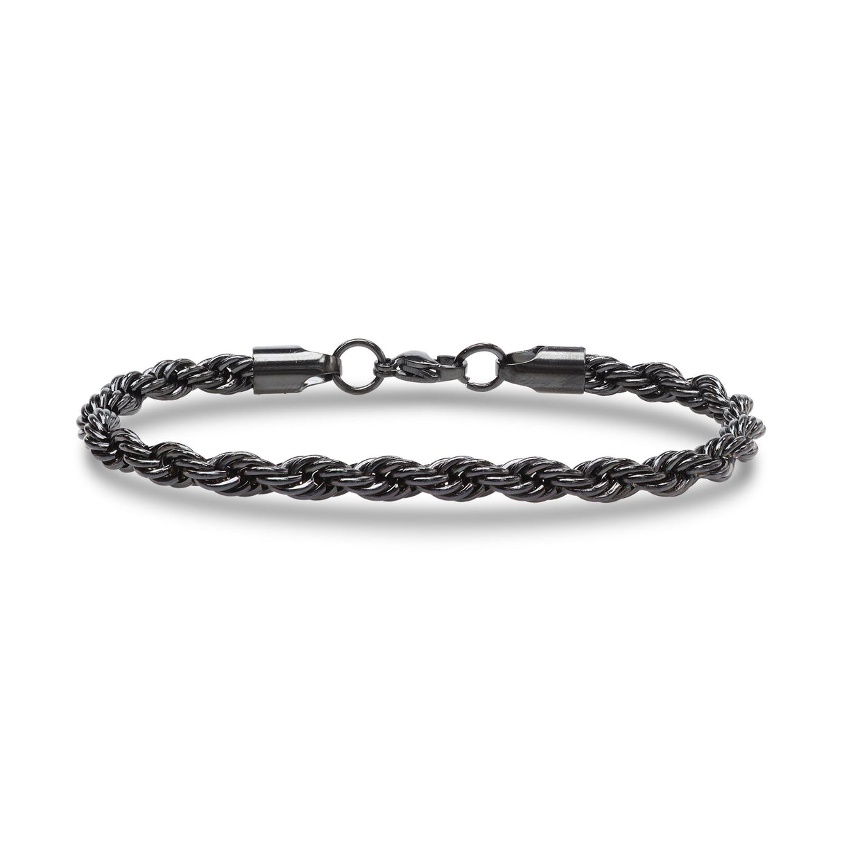 Niki Leather Rope Halat Çelik Zincir Bileklik 6mm 3893CZB2D8