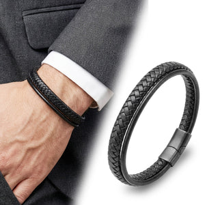 Niki Leather Siyah Renk Çoklu Deri Bileklik 38933B5D1