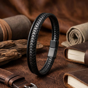 Niki Leather Siyah Renk Çoklu Deri Bileklik 38933B5D1