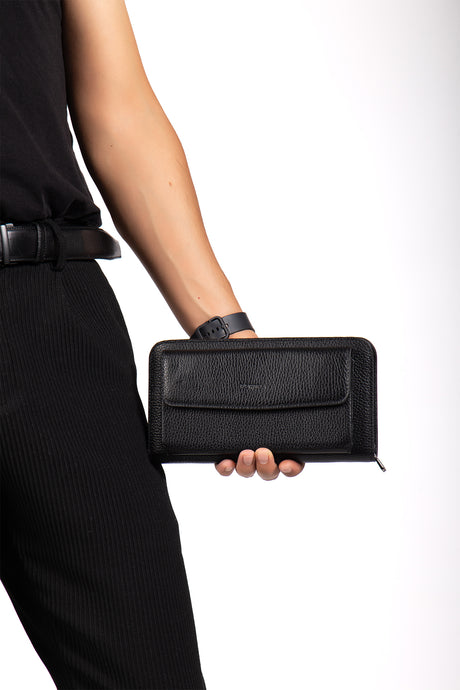 Ederson 9567 Hakiki Deri Fermuarlı Portföy El Çantası