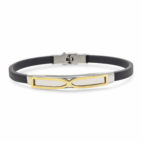 Niki Leather Sonsuzluk Desenli Çelik Bileklik 3893SCB012