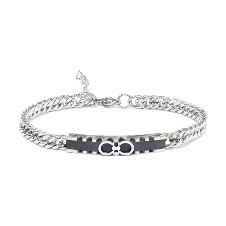 Niki Leather Sonsuzluk Motifli Çelik Bileklik 3893EBF1D1