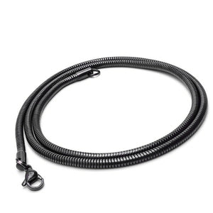 Niki Leather Spiral Çelik Kolye 3Mm 3893CEK048