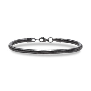 Niki Leather Spiral Örgü Çelik Zincir Bileklik 6mm 3893CZB2D9