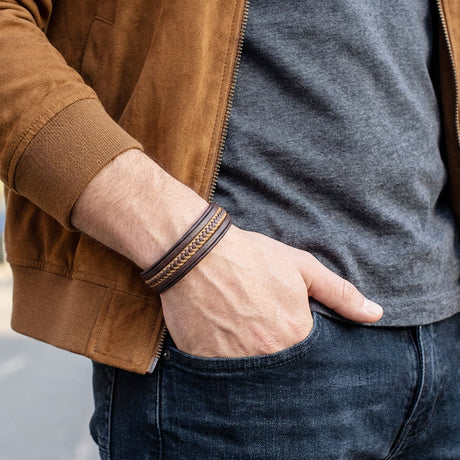 Niki Leather Taba Kahve Çoklu Deri Bileklik 38933B2D8