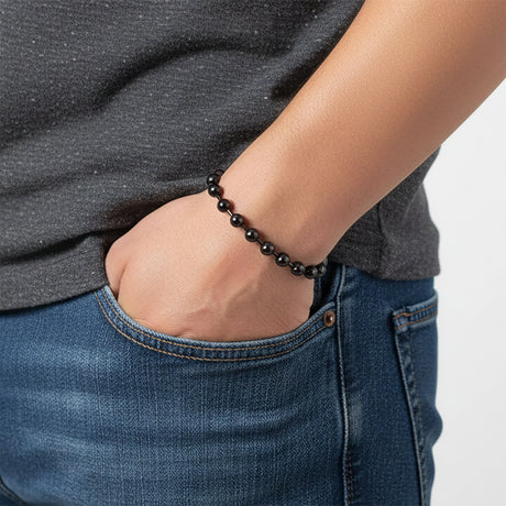 Niki Leather Top Çelik Zincir Bileklik 6mm 3893CZB2D15