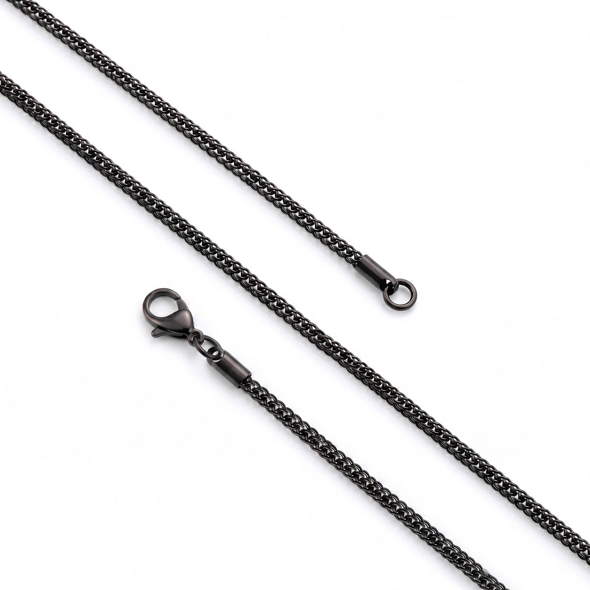Niki Leather Yılan Erkek Çelik Kolye - 2mm 55cm Siyah 4013ECK028