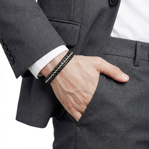 Niki Leather Zincir Model Çelik Ve Deri Bileklik 38934B2D1
