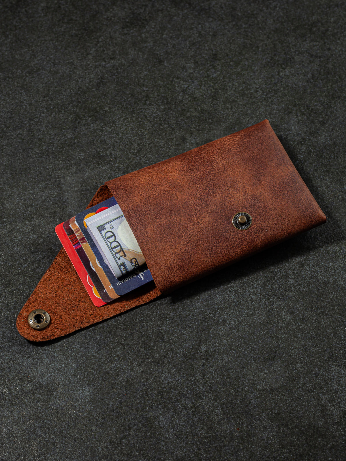 Niki Leather Moon Vintage Deri Cüzdan