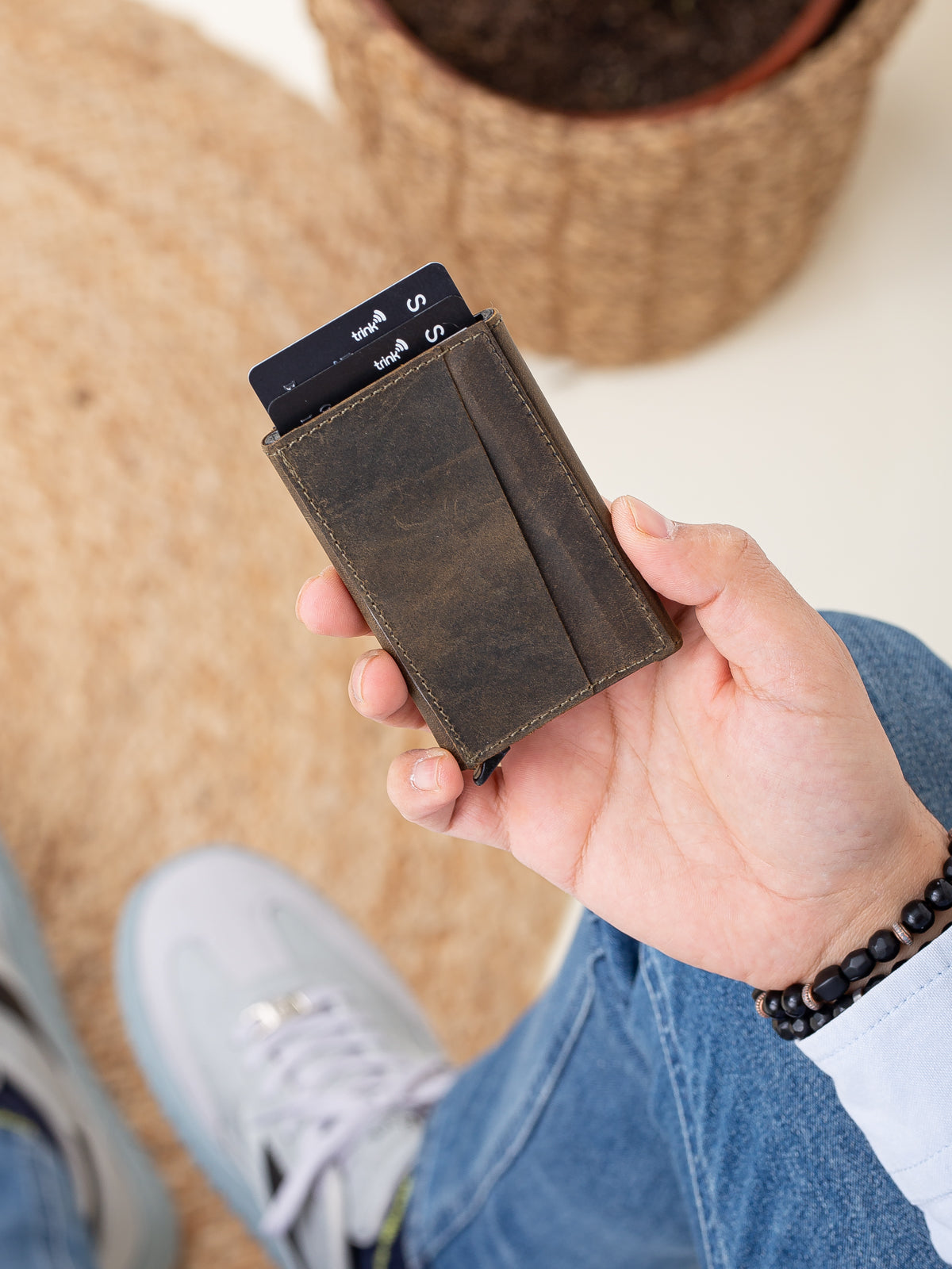 Niki Leather Magic Vintage Deri Unisex Kartlık