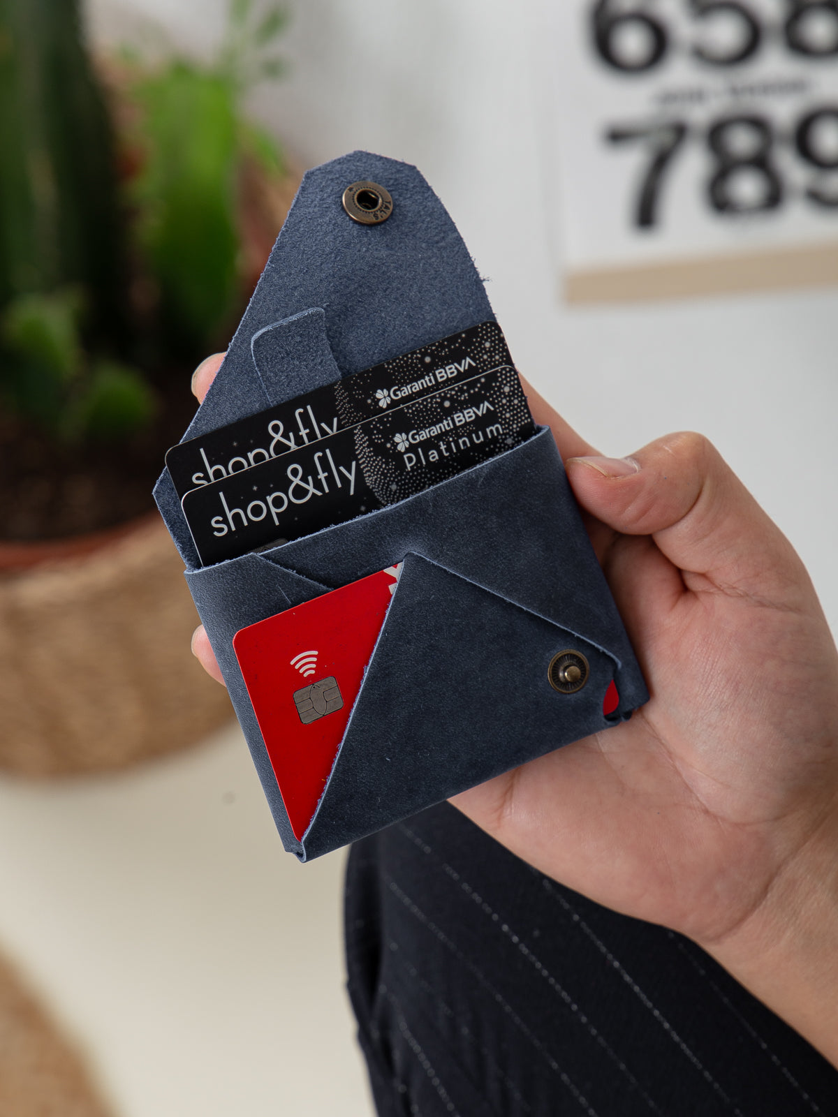 Niki Leather Pepe Deri Oragami Kartlık