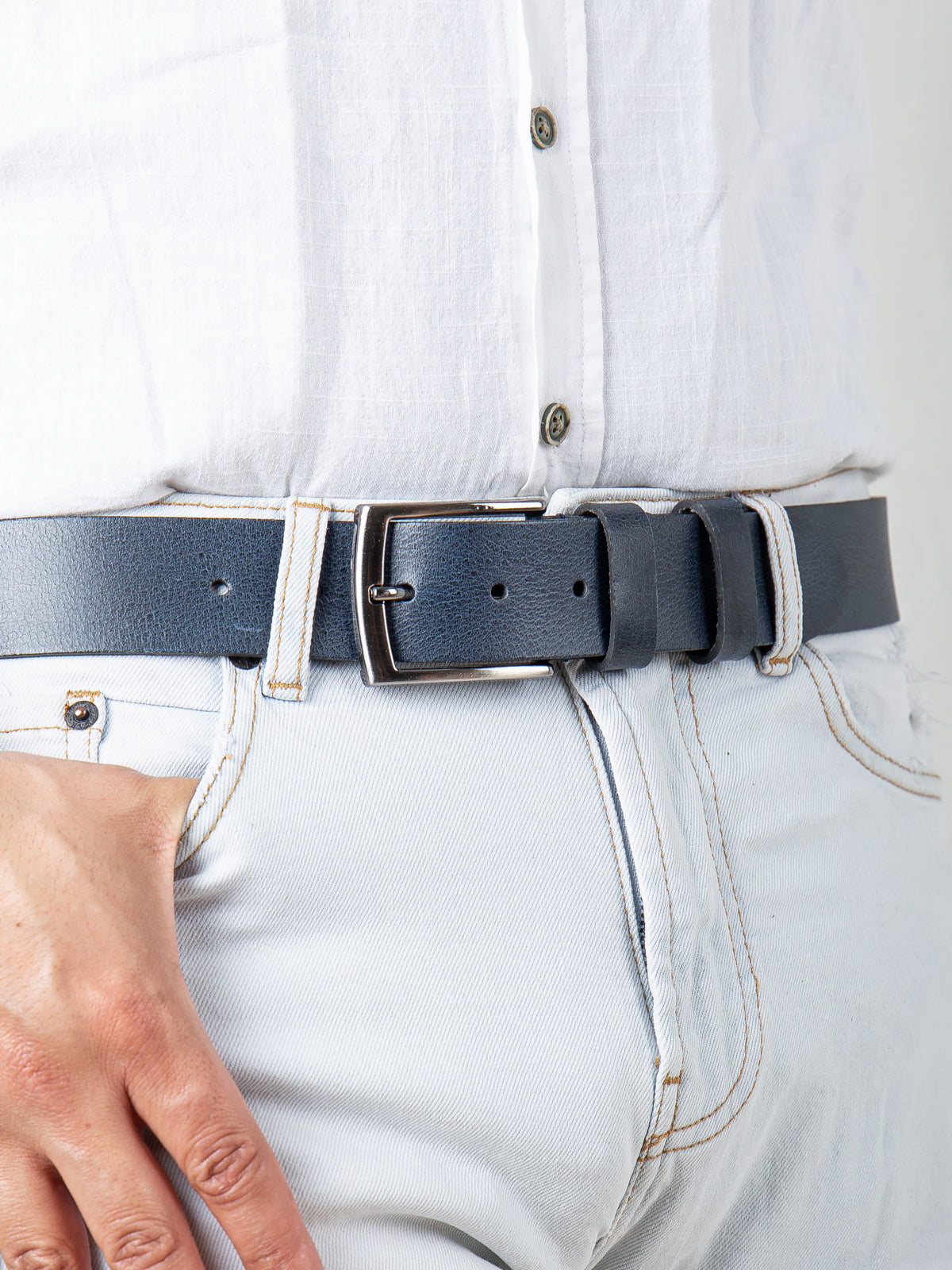 Klasik Düz Hakiki Deri Kemer 4 Cm