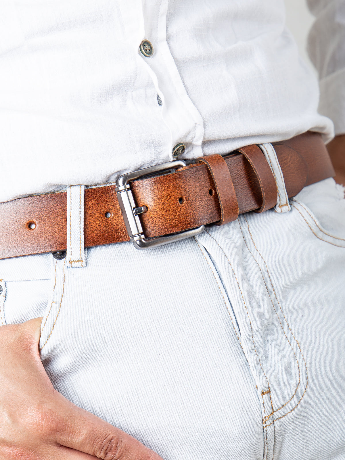 Klasik Düz Hakiki Deri Kemer 4 Cm