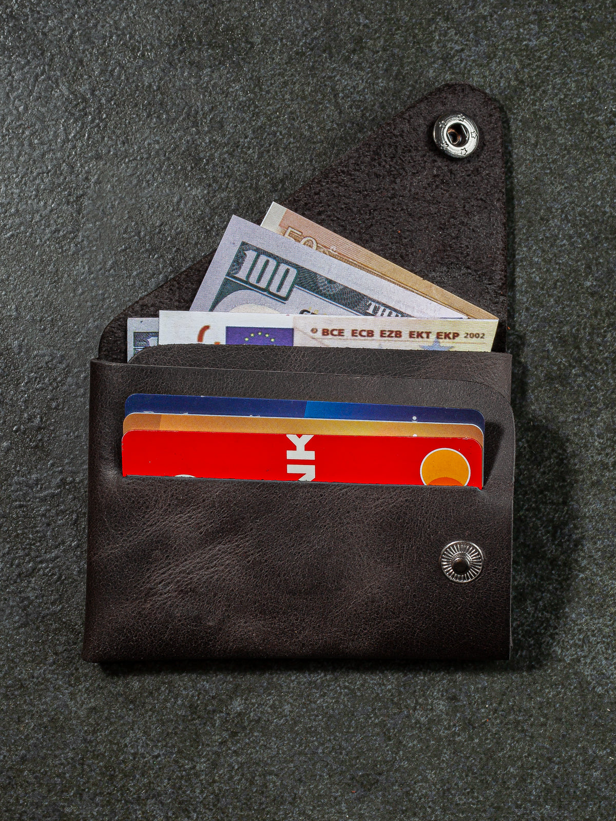 Niki Leather Moon Vintage Deri Cüzdan