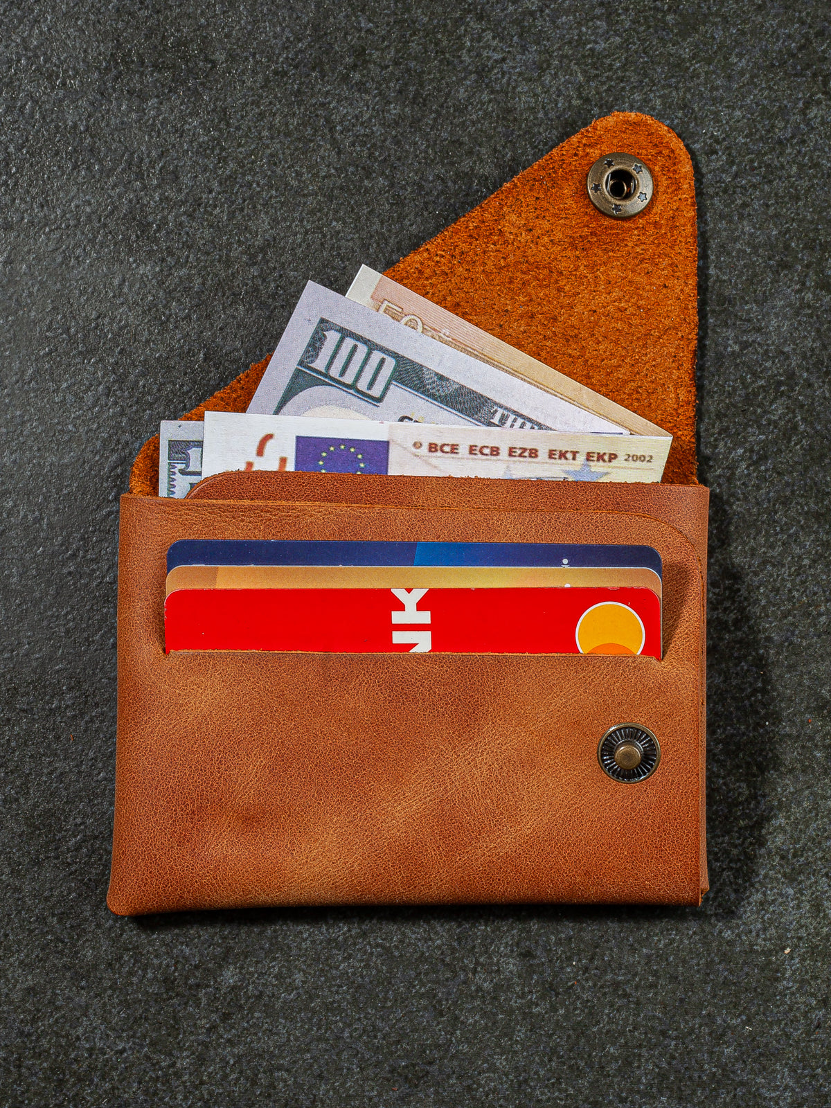 Niki Leather Moon Vintage Deri Cüzdan