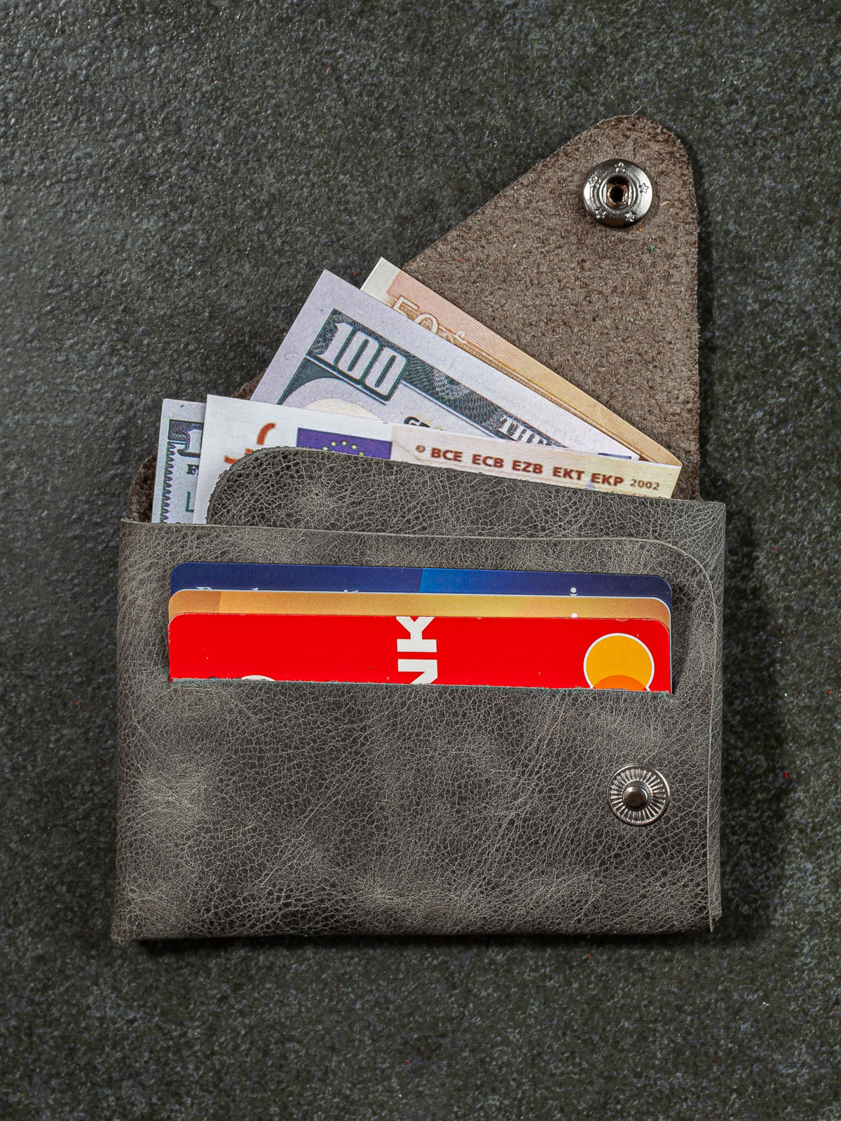 Niki Leather Moon Vintage Deri Cüzdan