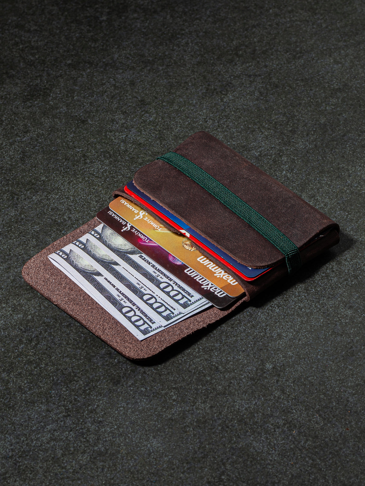 Niki Leather Star Unisex Cüzdan Kartlık Crazy Deri