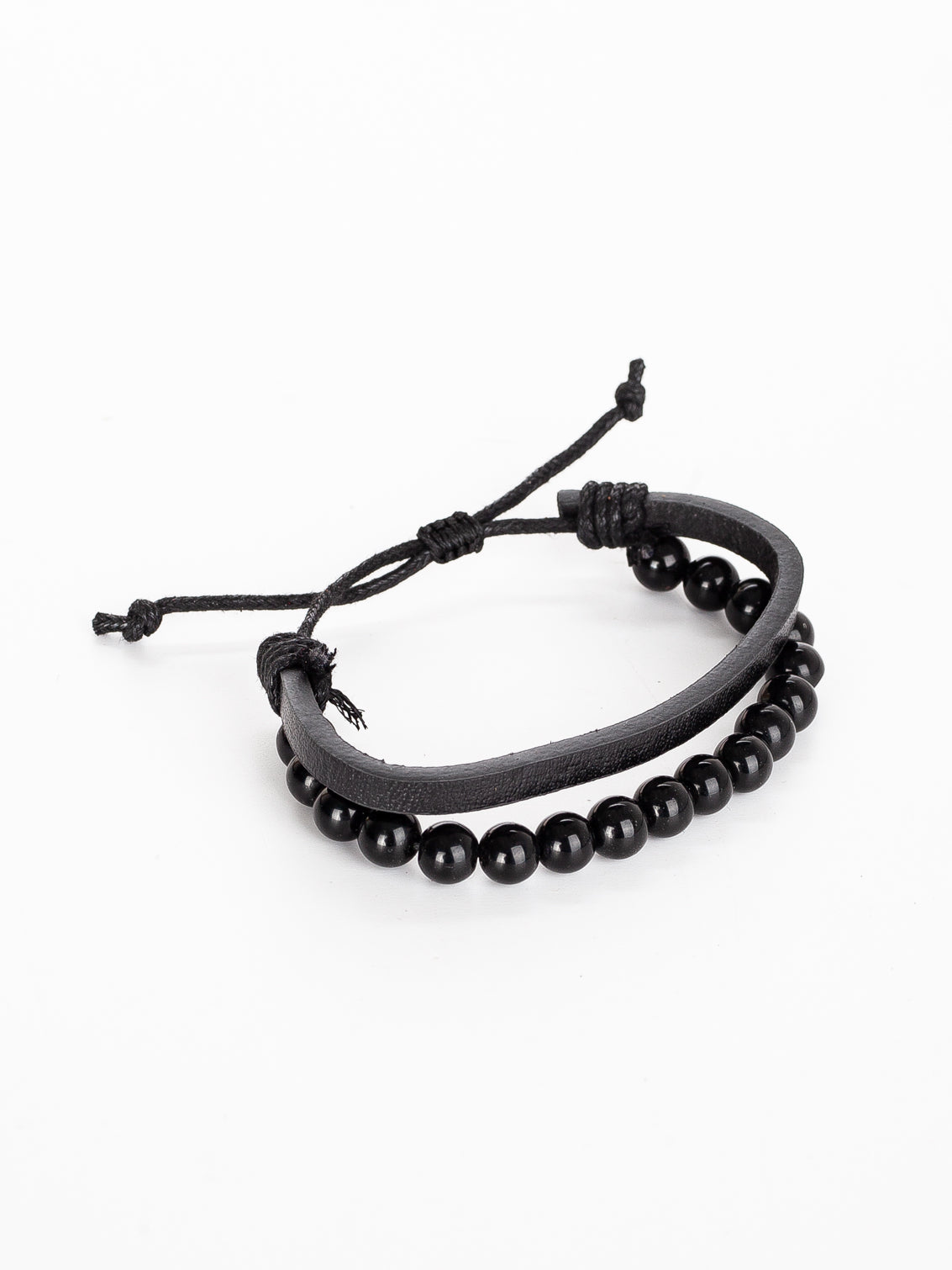 Lyon İp Bağlamalı Deri Doğal Taş Bileklik