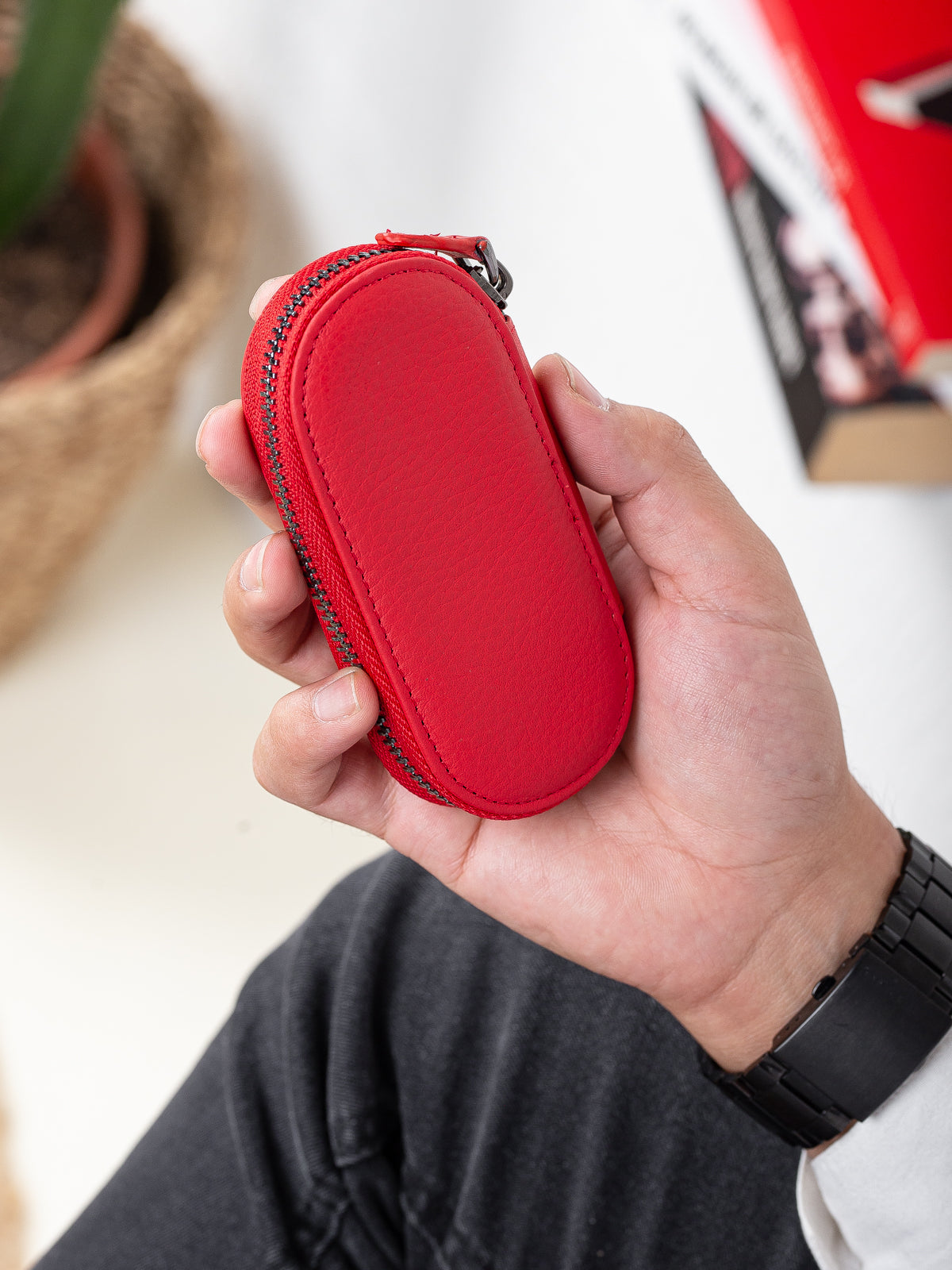 Niki Leather Hakiki Deri Fermuarlı Anahtarlık