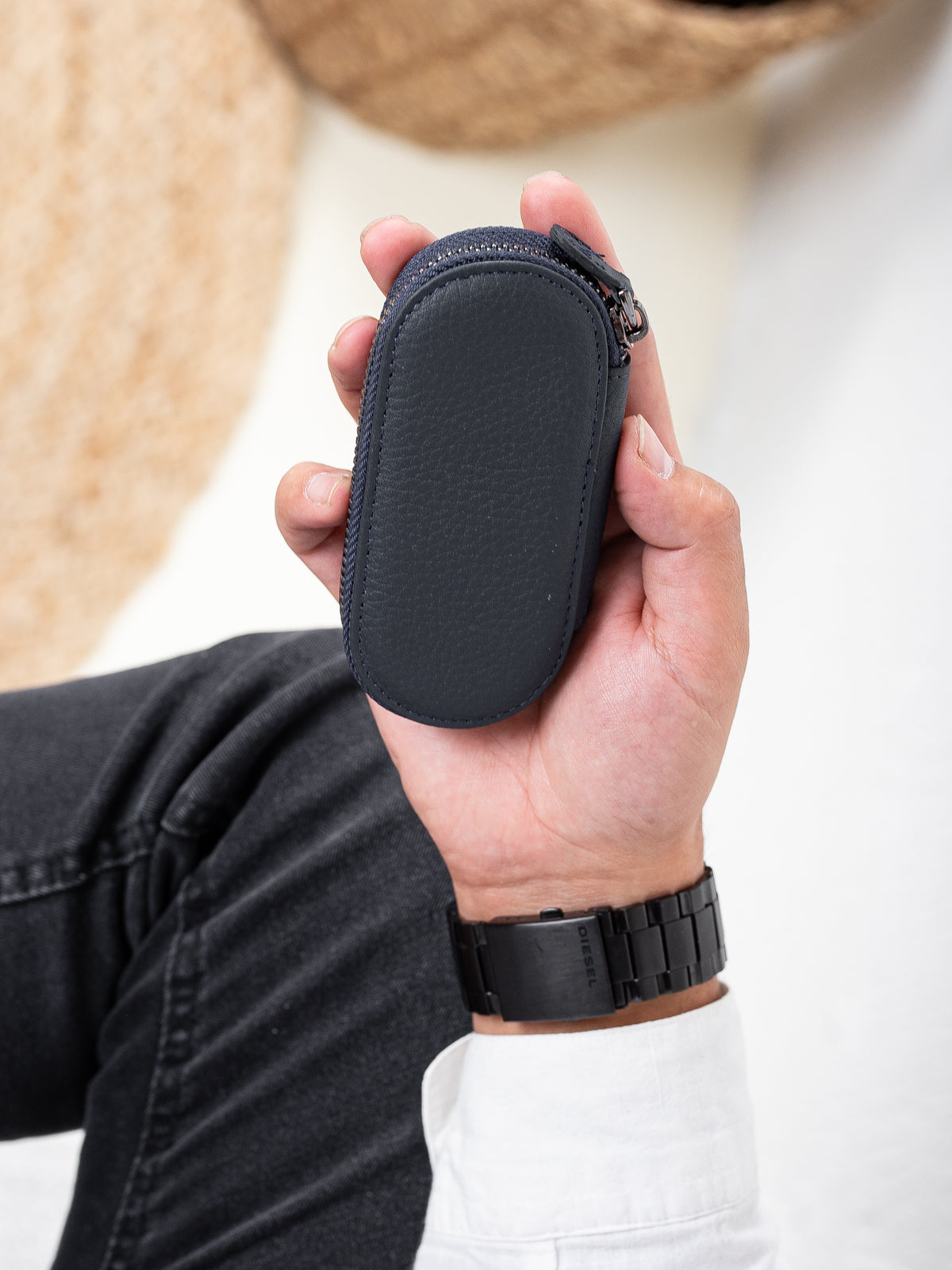 Niki Leather Hakiki Deri Fermuarlı Anahtarlık