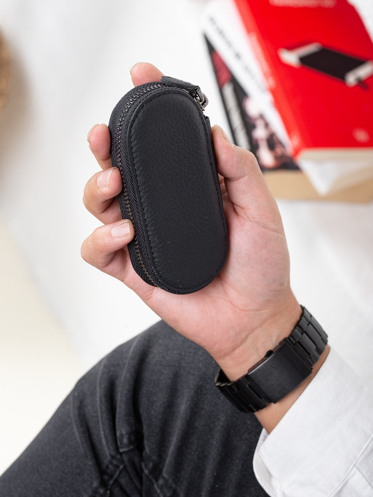 Niki Leather Hakiki Deri Fermuarlı Anahtarlık