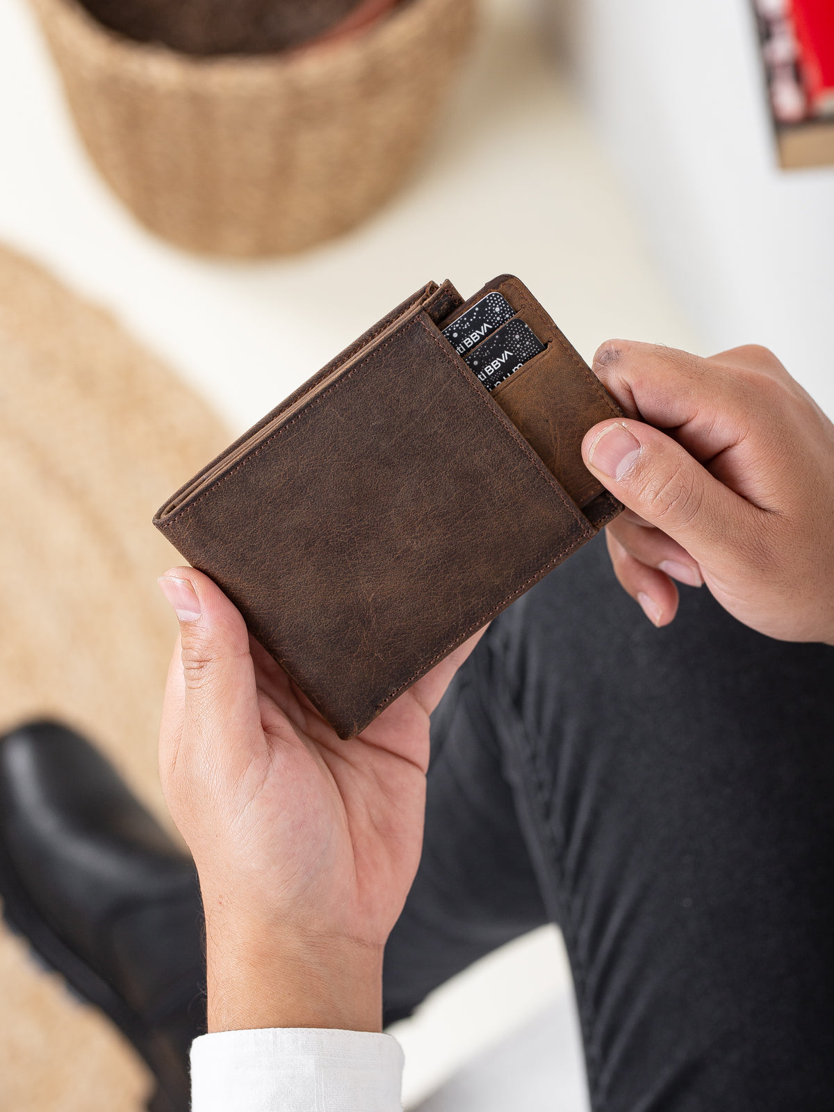 Niki Leather Babel Vintage Deri Unisex Kartlık Cüzdan