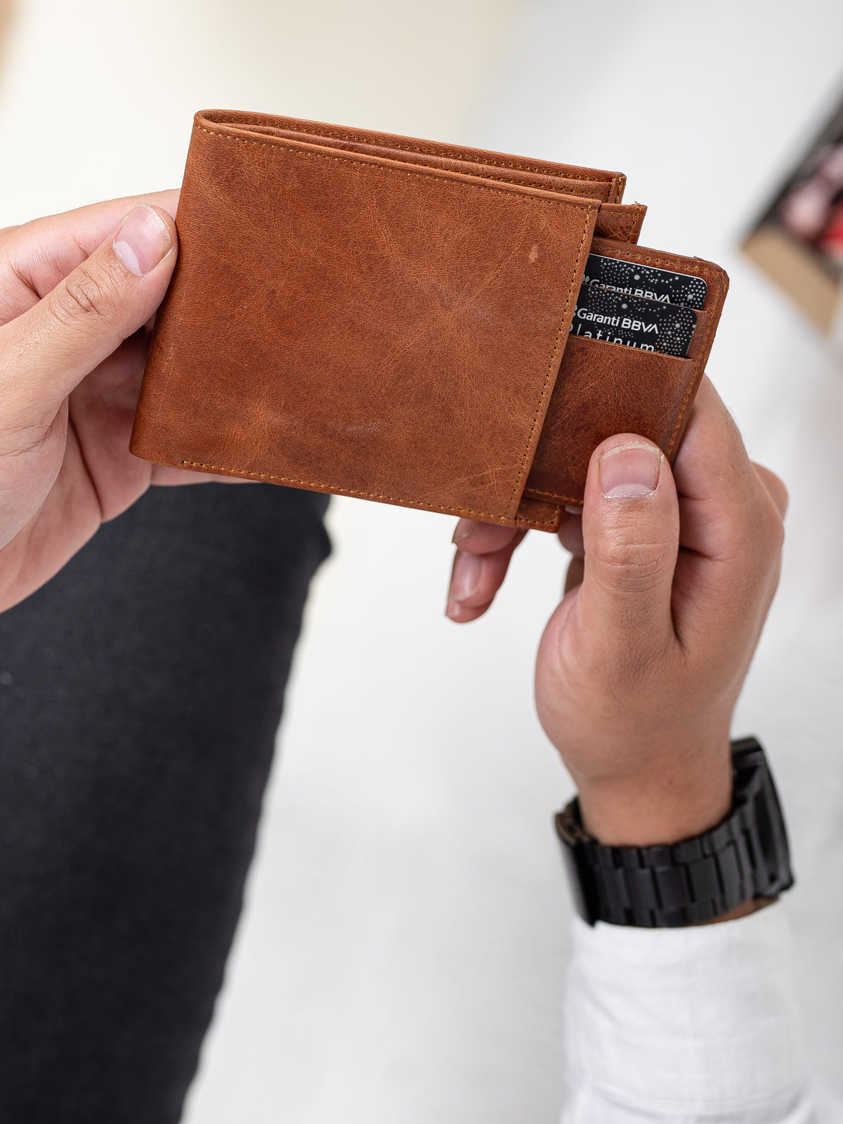 Niki Leather Babel Vintage Deri Unisex Kartlık Cüzdan