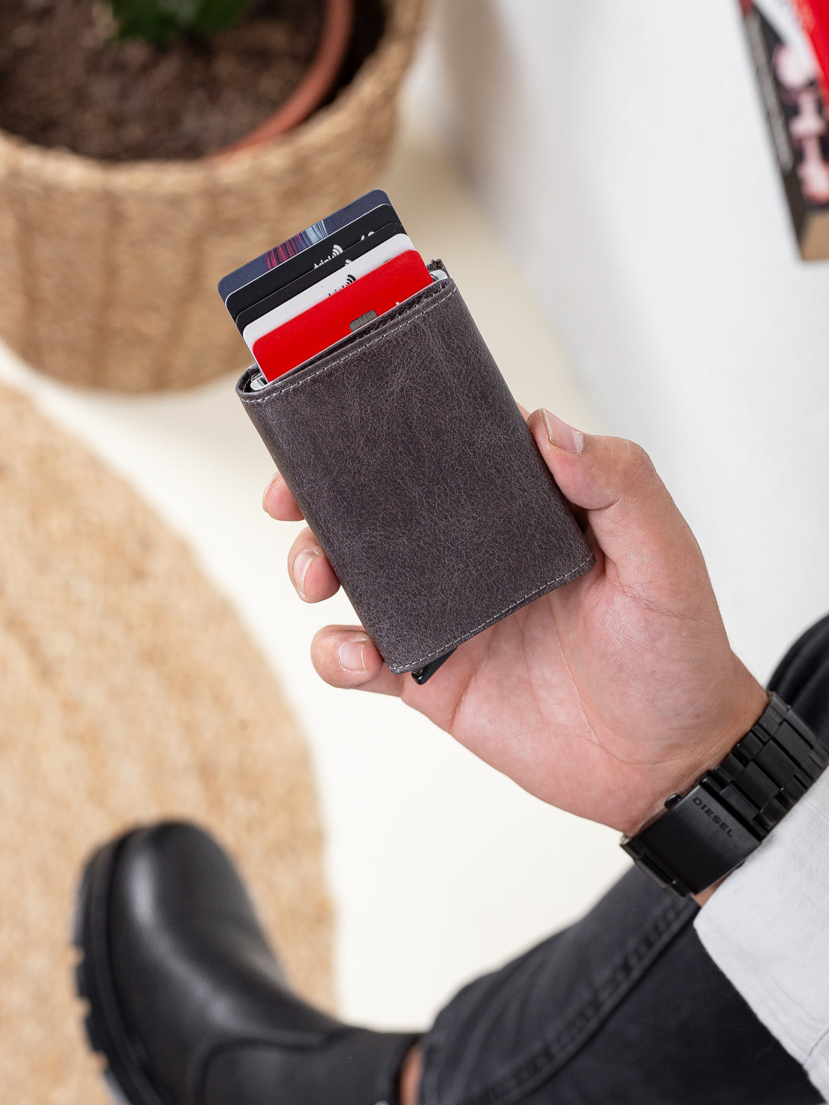 Niki Leather Bondi Crazy Deri Akıllı Mekanizmalı Cüzdan