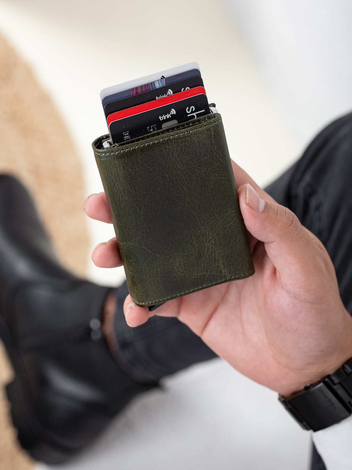 Niki Leather Bondi Crazy Deri Akıllı Mekanizmalı Cüzdan