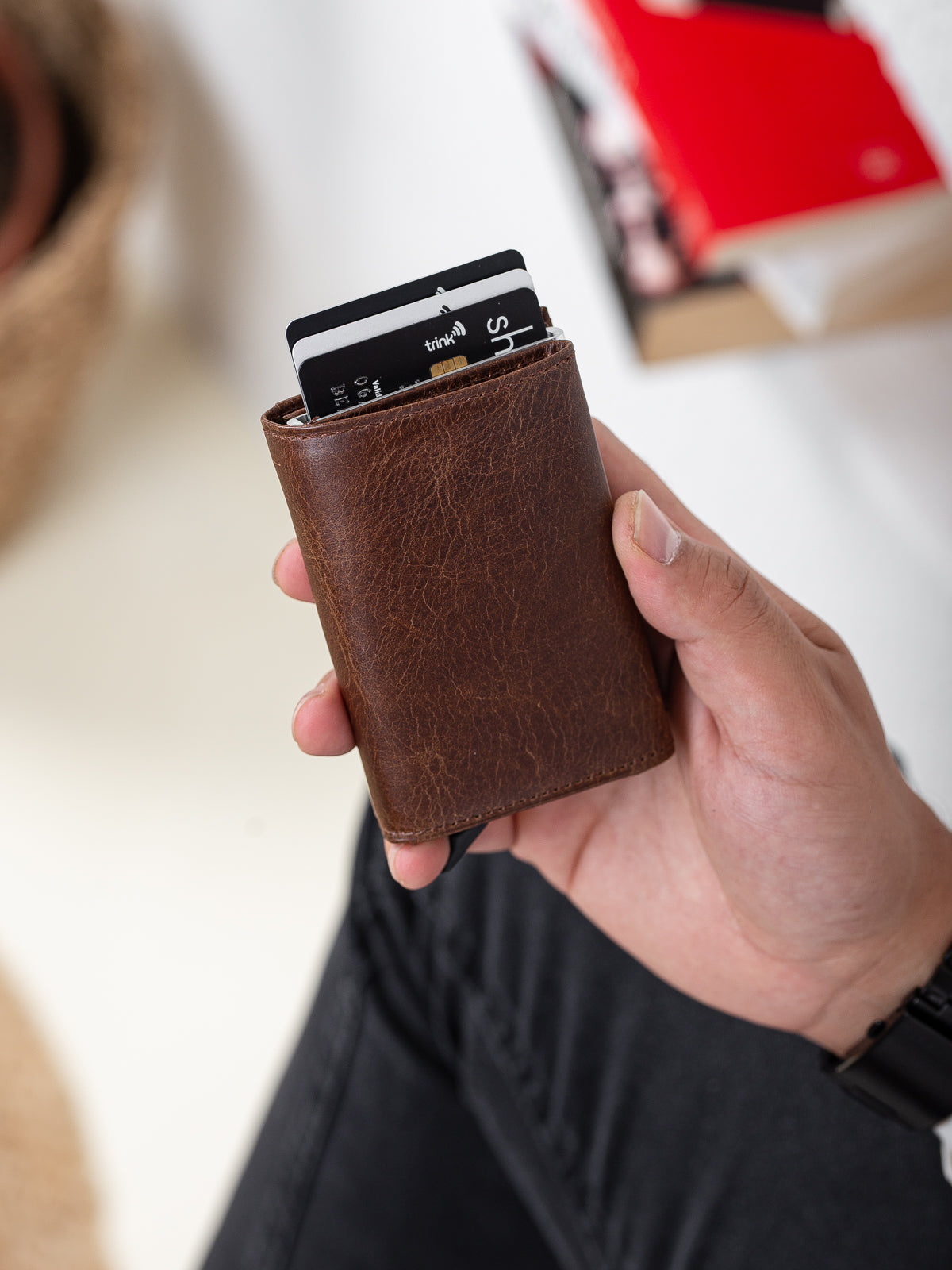 Niki Leather Bondi Crazy Deri Akıllı Mekanizmalı Cüzdan