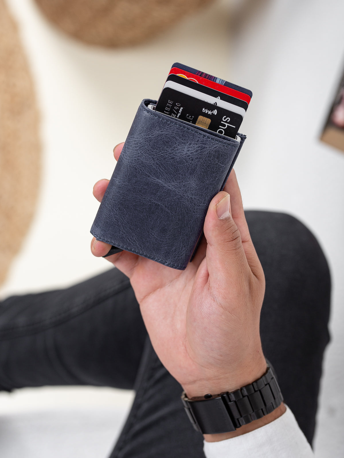 Niki Leather Bondi Crazy Deri Akıllı Mekanizmalı Cüzdan