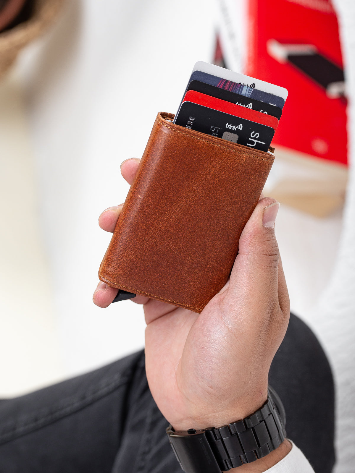 Niki Leather Bondi Crazy Deri Akıllı Mekanizmalı Cüzdan