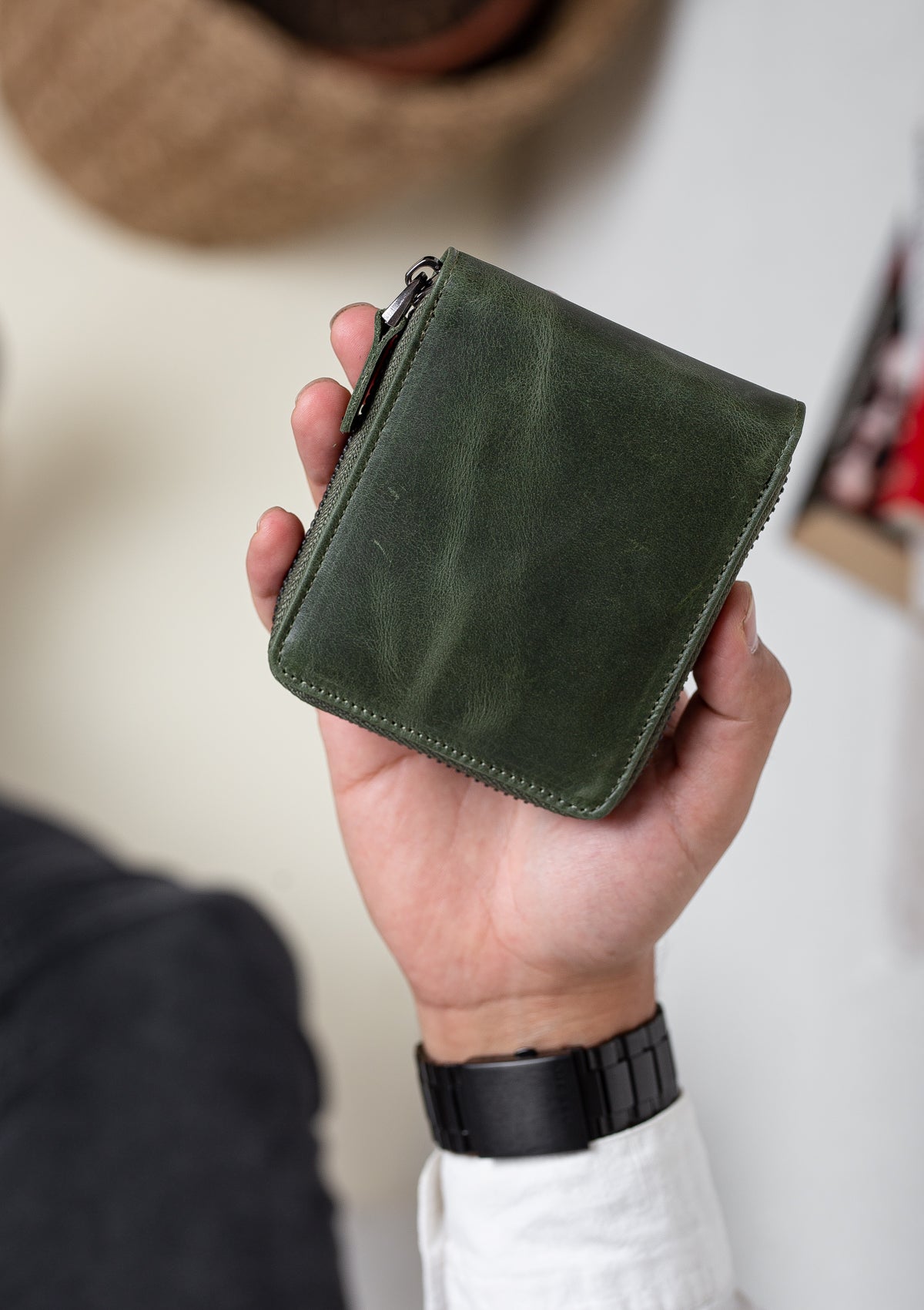 Niki Leather Evo Vintage Deri Fermuarlı Unisex Kartlık Cüzdan