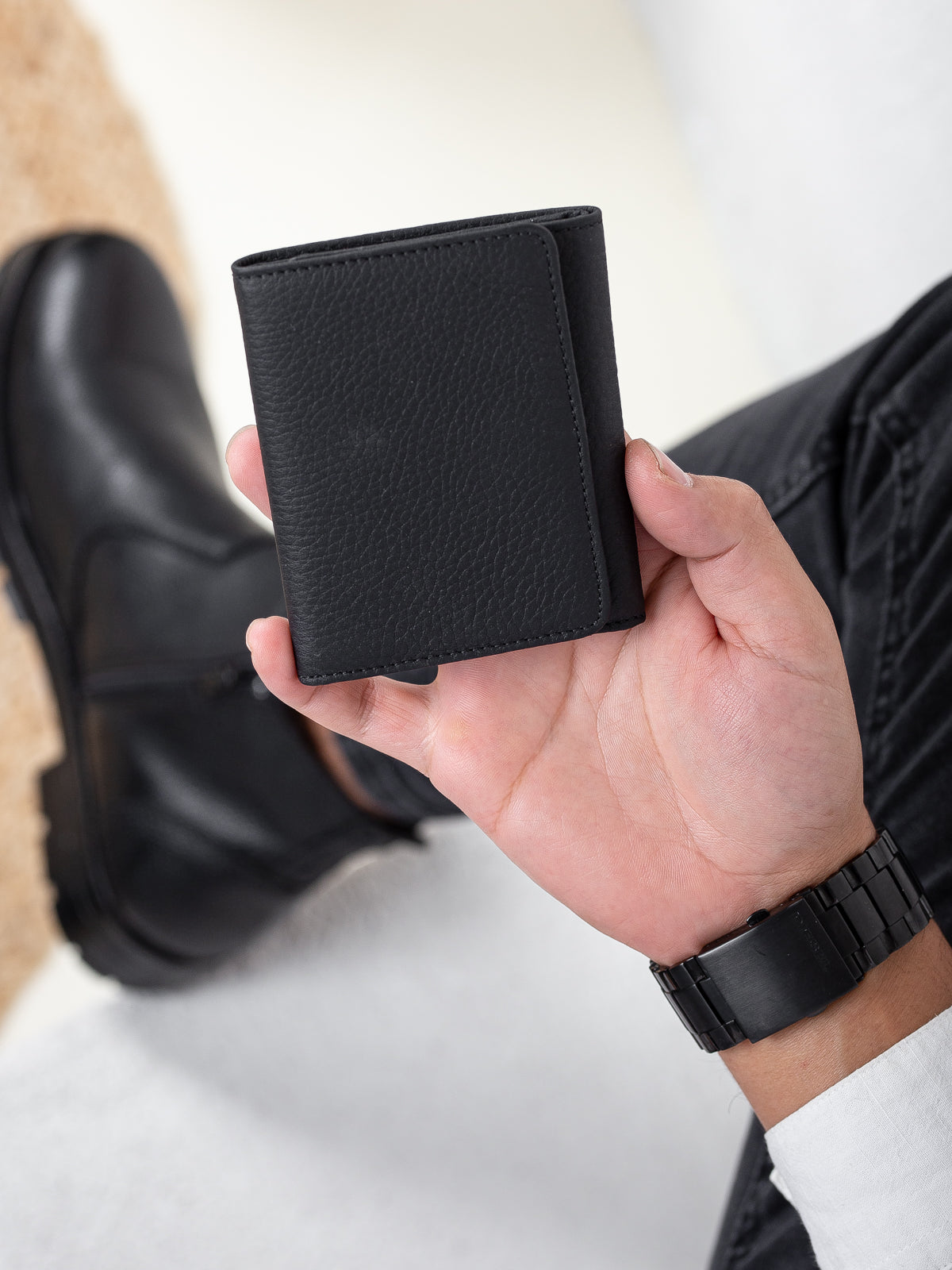 Niki Leather Gomez Vintage Deri Mıknatıs Kapaklı Unisex Kartlık Cüzdan