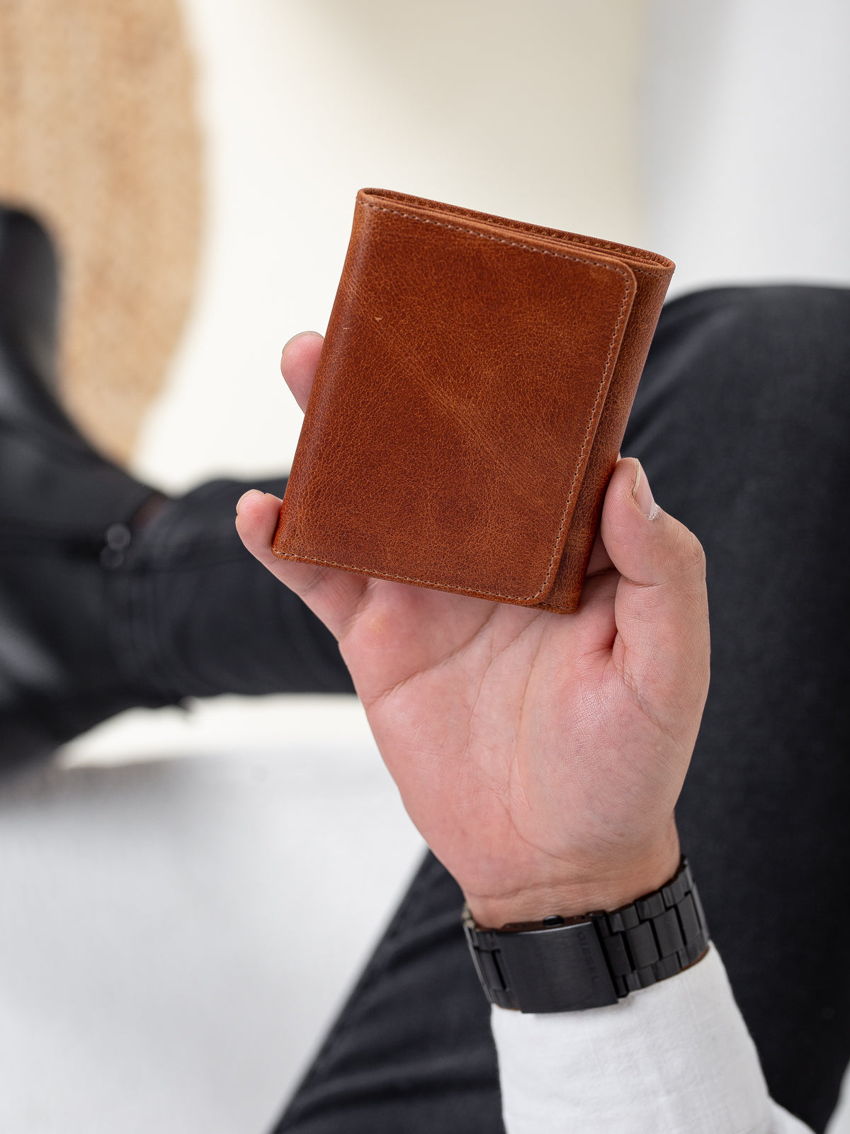 Niki Leather Gomez Vintage Deri Mıknatıs Kapaklı Unisex Kartlık Cüzdan