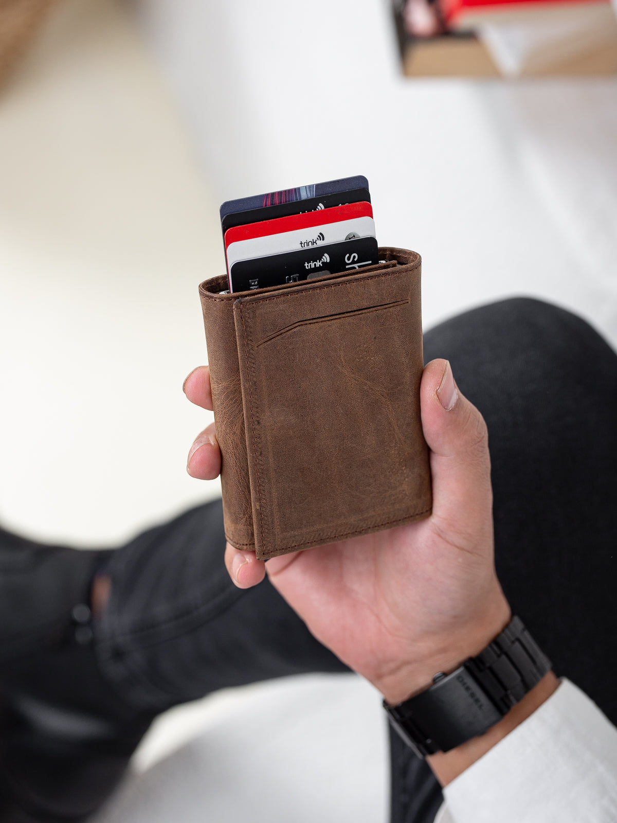 Niki Leather Legend Crazy Deri Akıllı Mekanizmalı Cüzdan