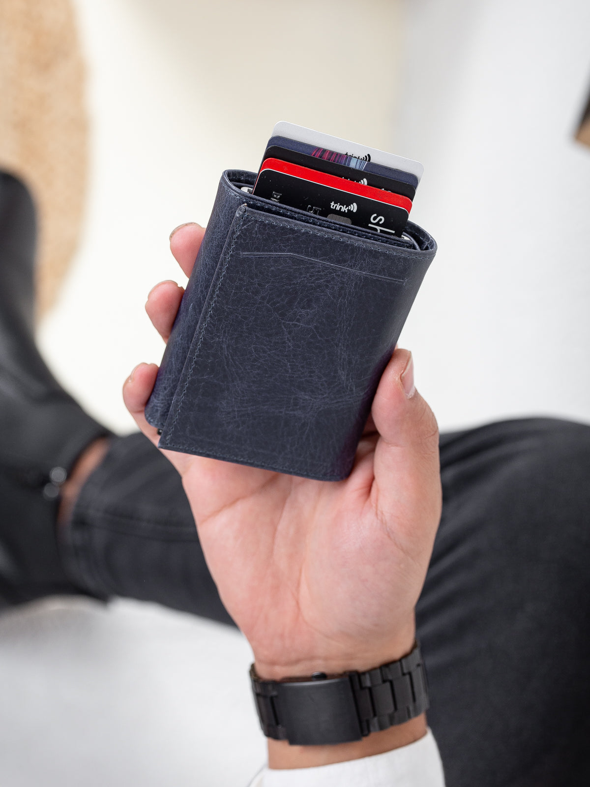 Niki Leather Legend Crazy Deri Akıllı Mekanizmalı Cüzdan