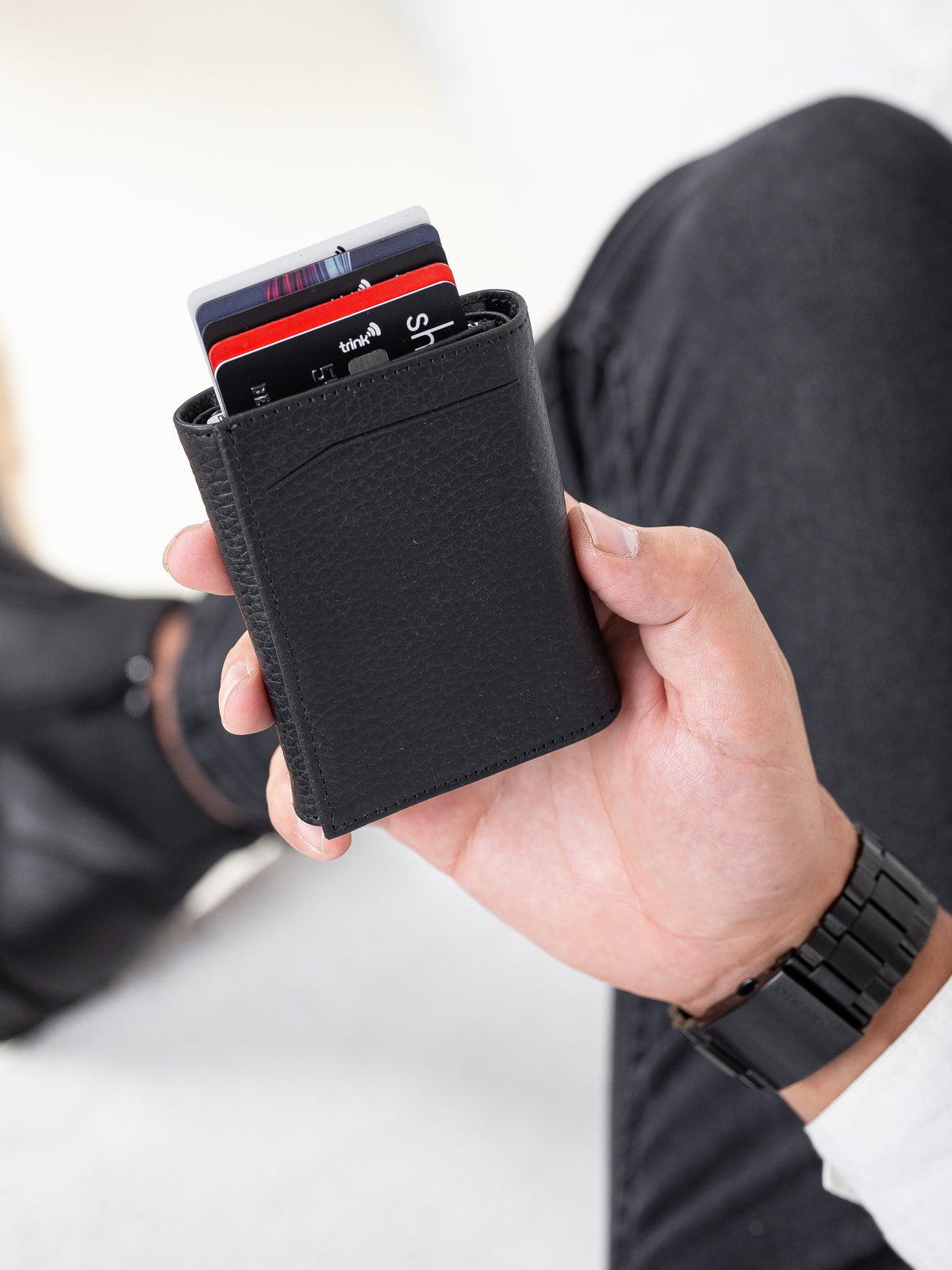 Palmas Kabuk Detaylı El Çantası Üçlü Set+ Deri Mekanizmalı Cüzdan+ Deri Anahtarlık