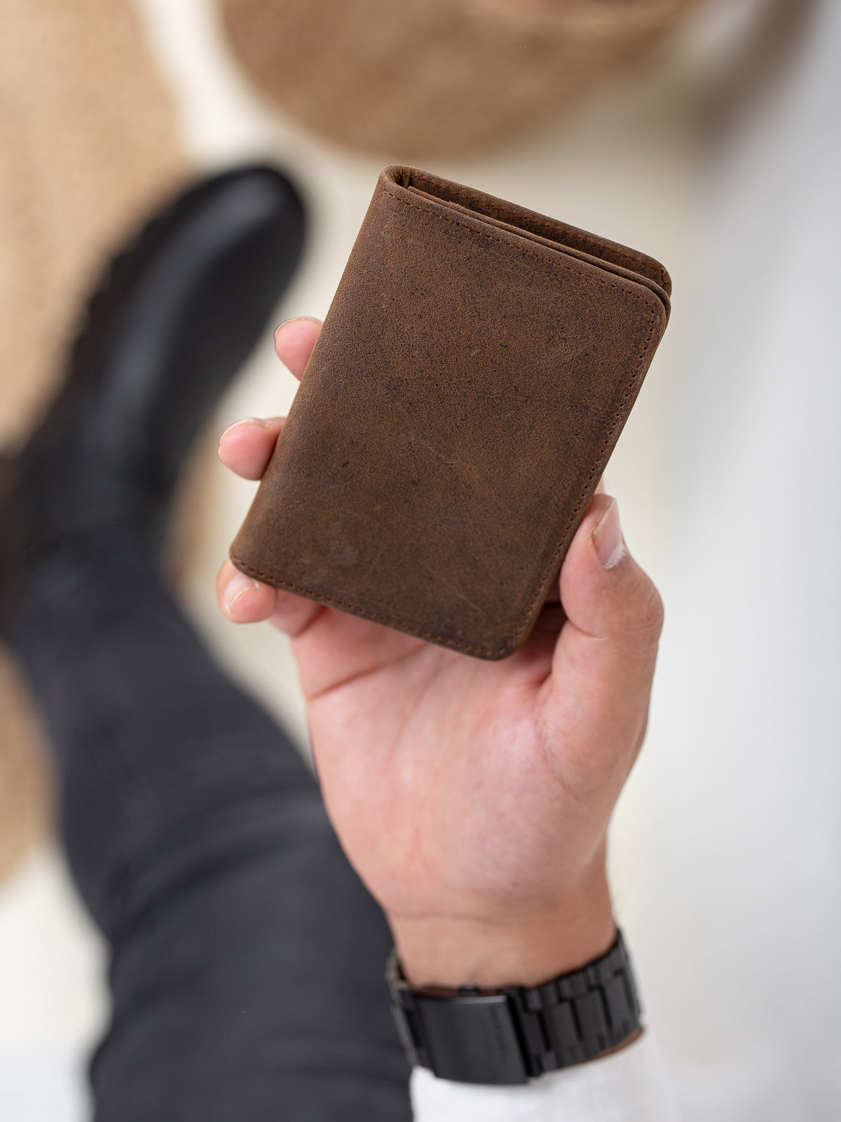 Niki Leather Nerina Crazy Deri Unisex Kartlık Cüzdan