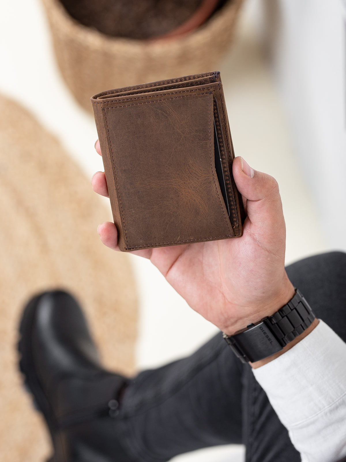 Pedro Vintage Deri Unisex Cüzdan Kartlık