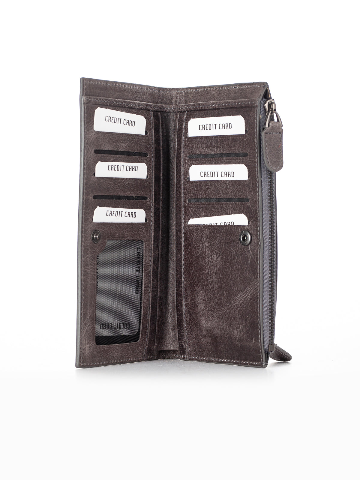 Niki Leather Rossi Vintage Deri Fermuarlı Unisex Kartlık Portföy