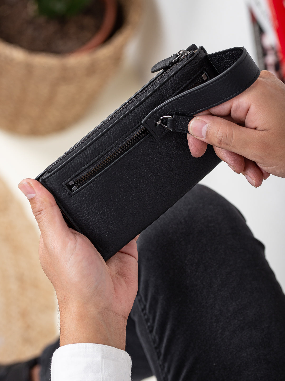 Niki Leather Rossi Vintage Deri Fermuarlı Unisex Kartlık Portföy