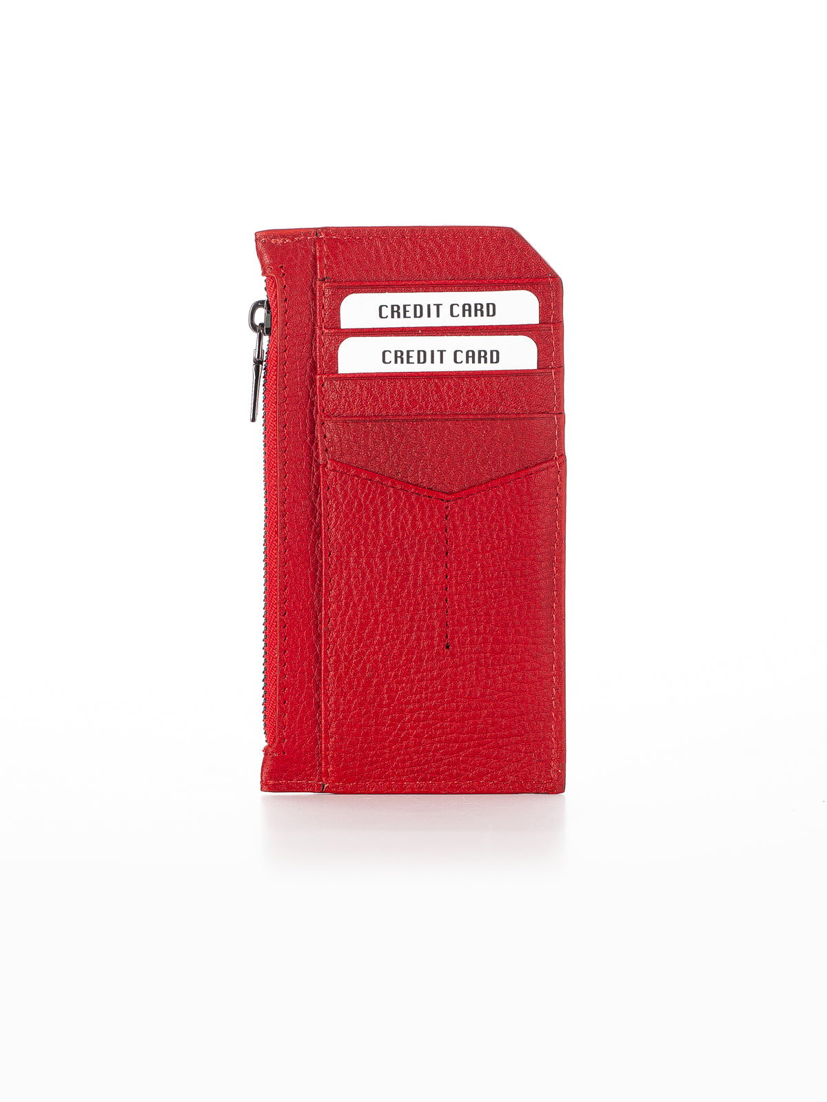 Niki Leather Thin Hakiki Deri Fermuarlı Unisex Kartlık Cüzdan