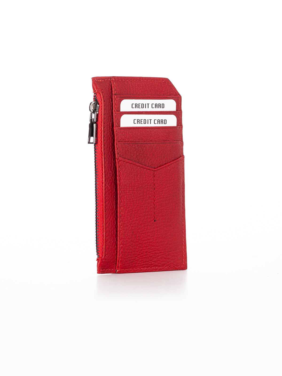 Niki Leather Thin Hakiki Deri Fermuarlı Unisex Kartlık Cüzdan