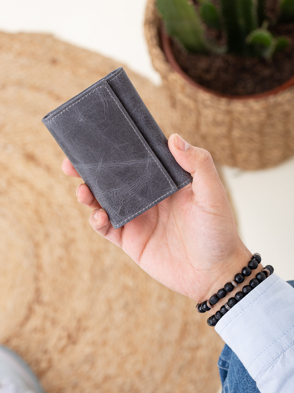 Niki Leather Toa Mıknatıslı Akordiyon Crazy Deri Unisex Kartlık Cüzdan