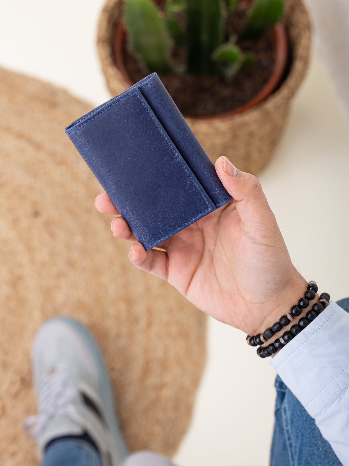 Niki Leather Toa Mıknatıslı Akordiyon Crazy Deri Unisex Kartlık Cüzdan