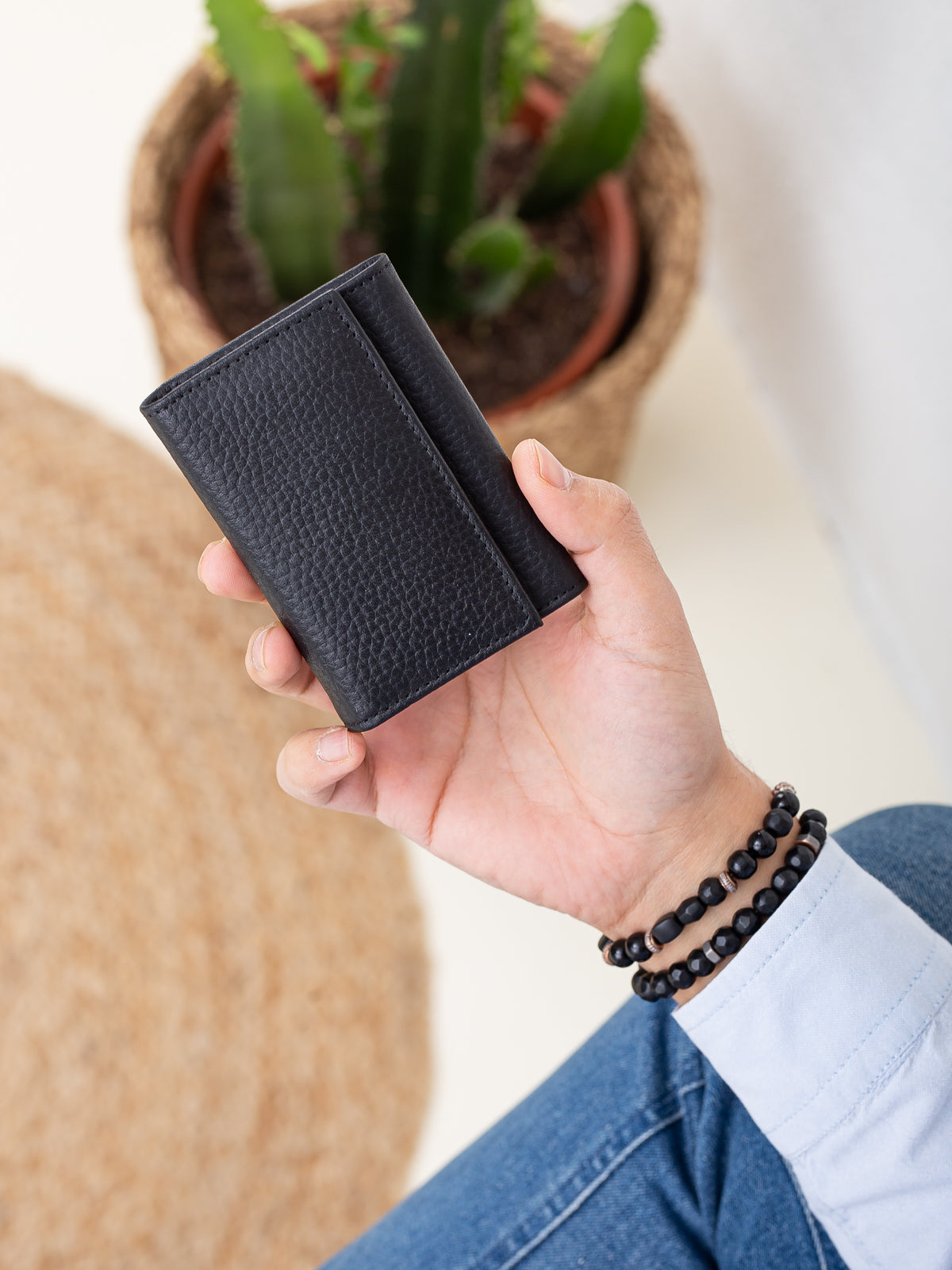 Niki Leather Toa Mıknatıslı Akordiyon Crazy Deri Unisex Kartlık Cüzdan